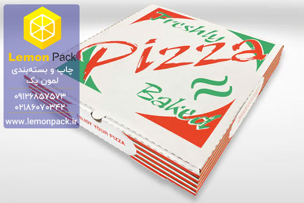 جعبه پیتزا مقوایی خام و طرح دار چاپی به همراه لیست قیمت
