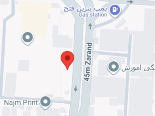 عکس نقشه گوگل مپ چاپخانه لمون پک